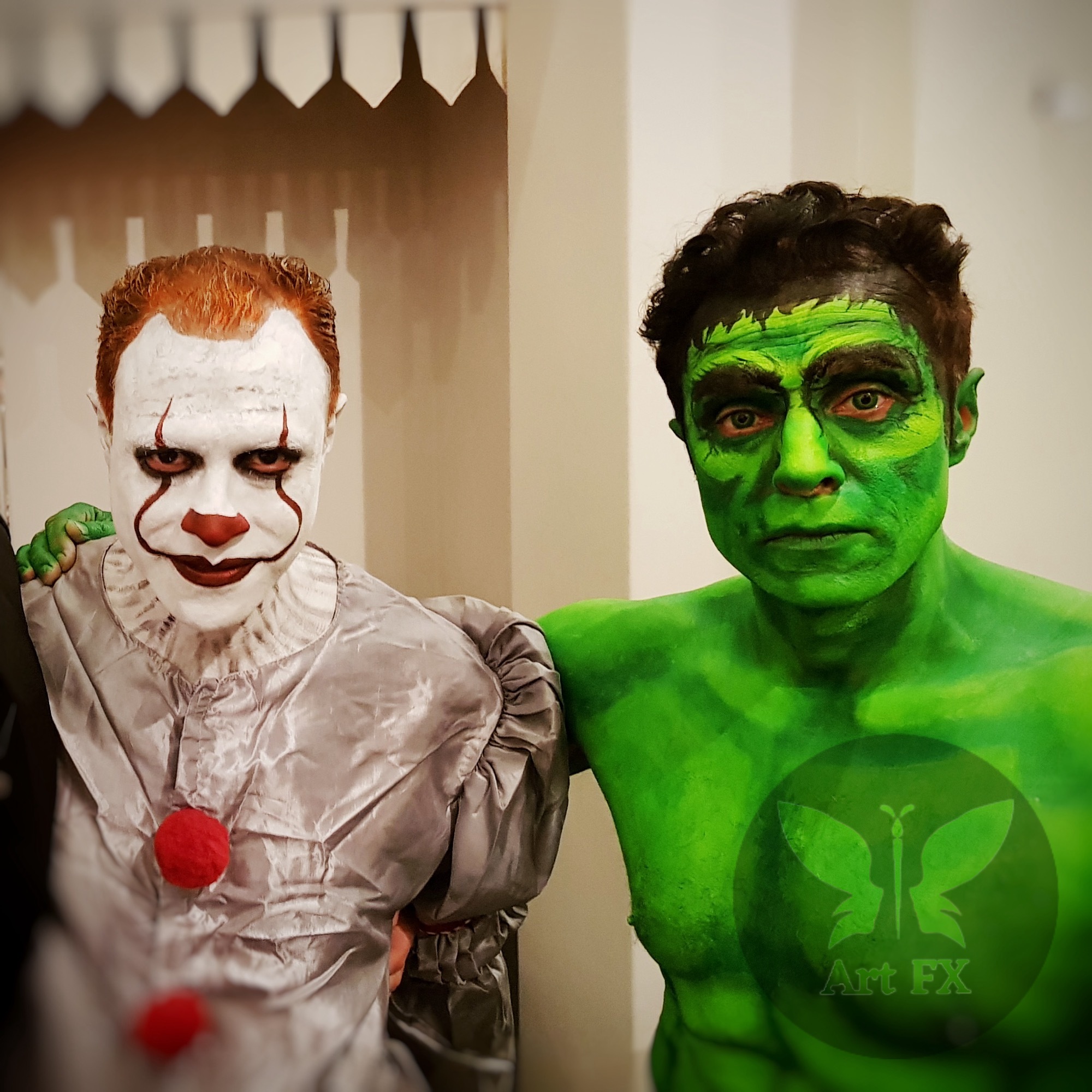 Spooky Halloween skull and spiderweb face painting design